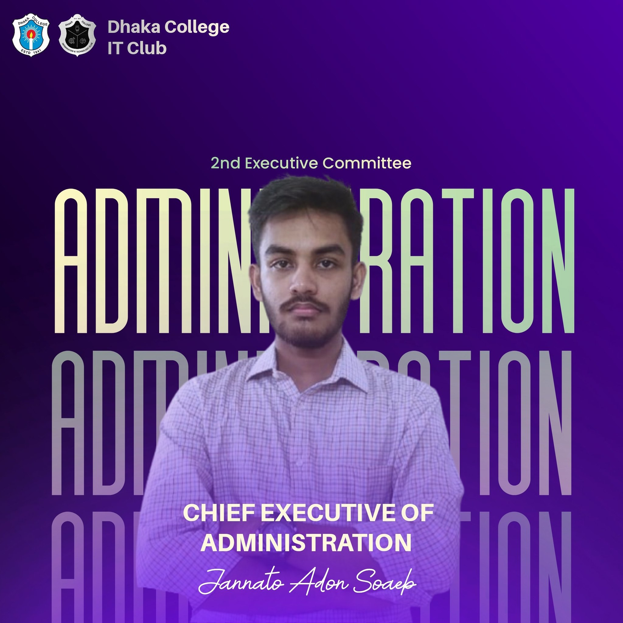 Jannato Adon Soaeb - Chief Executive of Administration